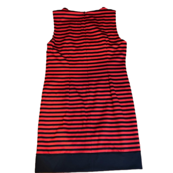 size PM Navy and red striped premise dresses tank top dress with button details - Picture 2 of 4